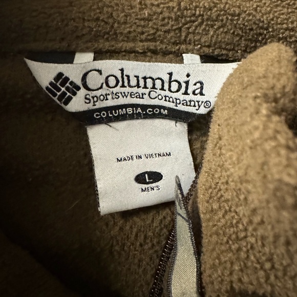 Men’s Columbia brown Fleece Jacket size large - Picture 6 of 6